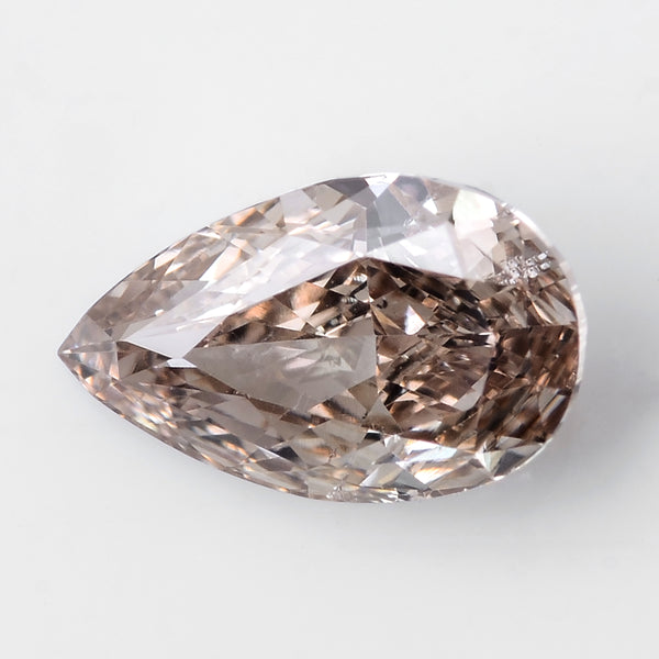 1 pcs Diamond  - 0.51 ct - Pear - Fancy Brown - SI1