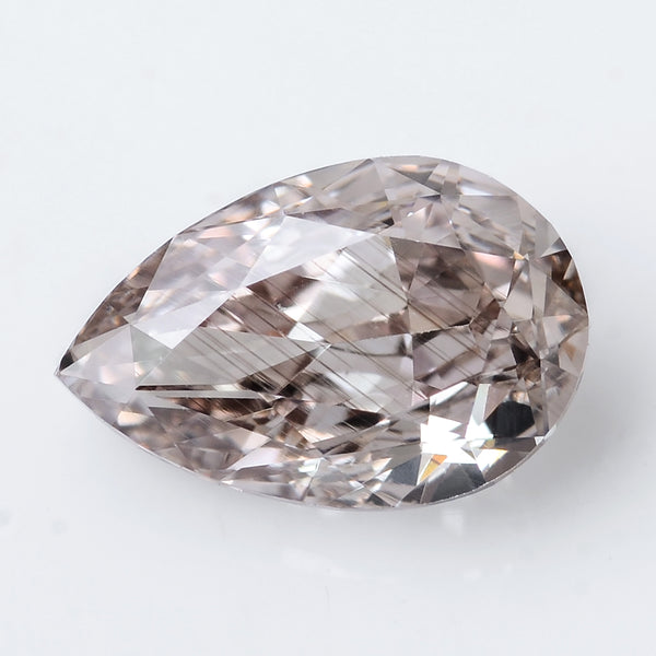 1 pcs Diamond  - 0.52 ct - Pear - Brown - SI2