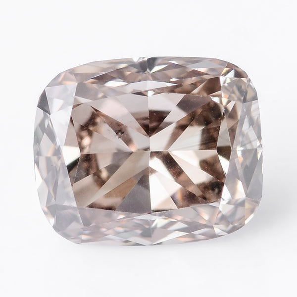 1 pcs Diamond  - 0.52 ct - Cushion - Brown - I1