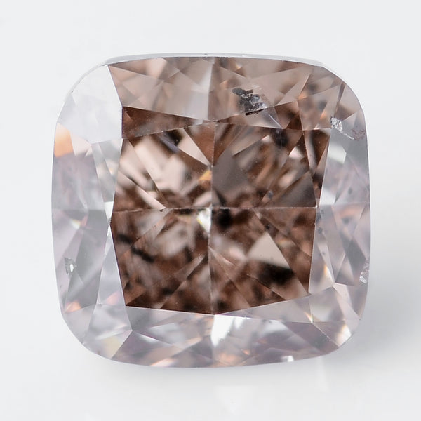 1 pcs Diamond  - 0.5 ct - Cushion - Brown - SI3