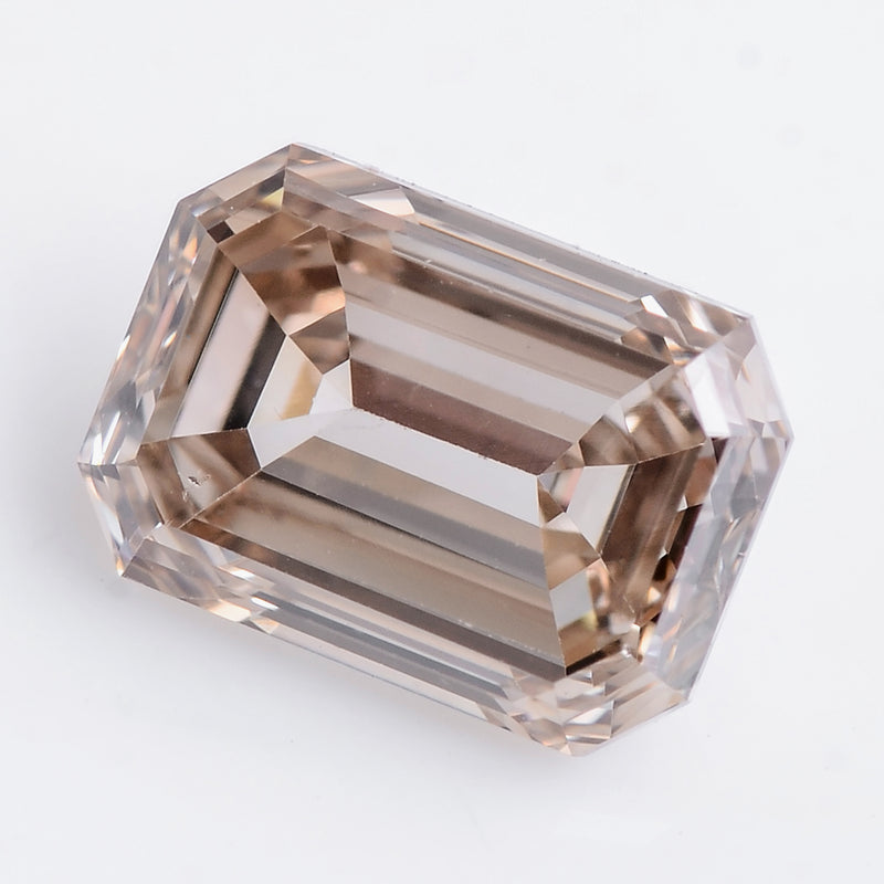 1 pcs Diamond  - 0.69 ct - Octagon - Fancy Brown - SI1
