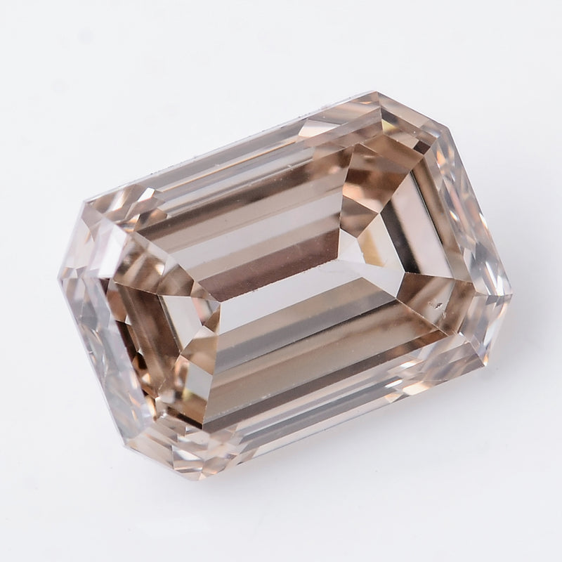 1 pcs Diamond  - 0.69 ct - Octagon - Fancy Brown - SI1