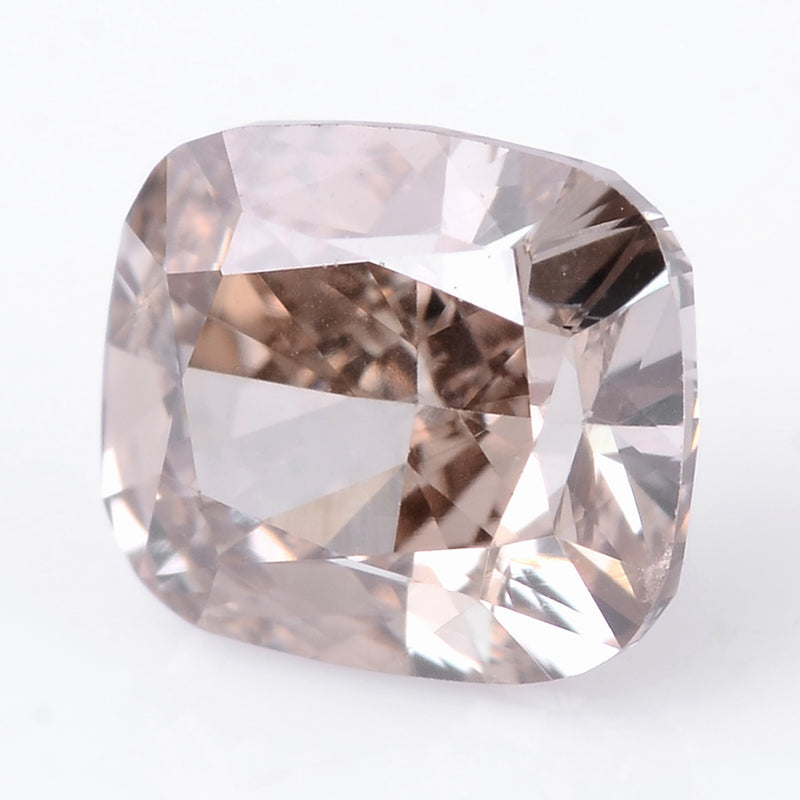 1 pcs Diamond  - 0.5 ct - Cushion - Fancy Brown - VVS2