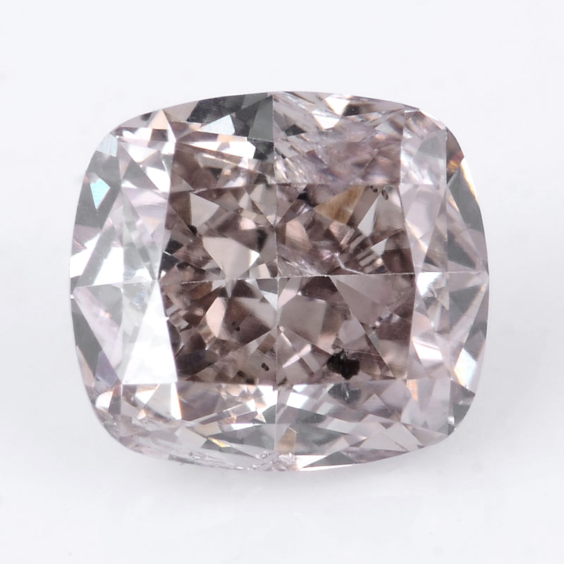 1 pcs Diamond  - 0.62 ct - Cushion - Brown - I1