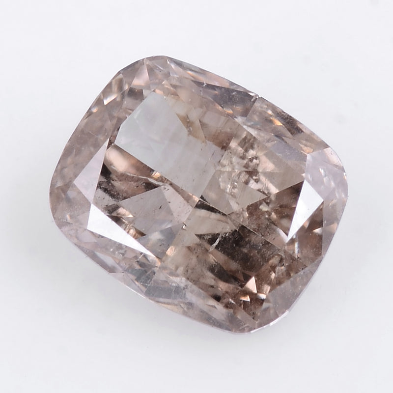 1 pcs Diamond  - 0.51 ct - Cushion - Brown - I1