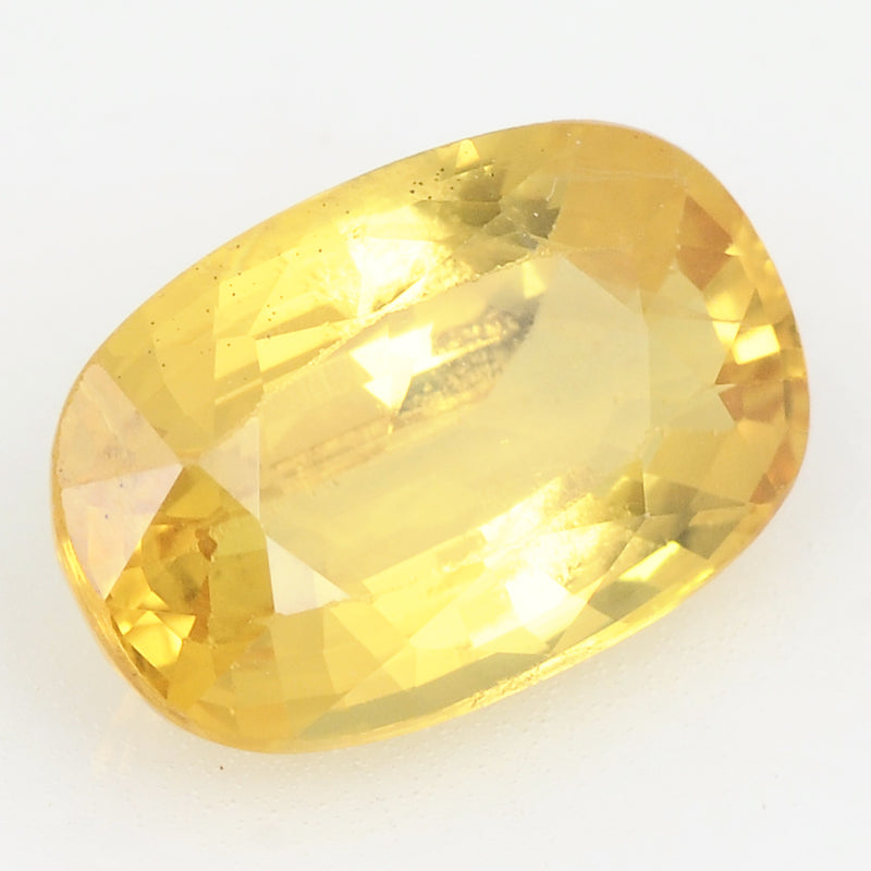 1 pcs Sapphire  - 3.07 ct - Oval - Vivid Yellow (Orangy)
