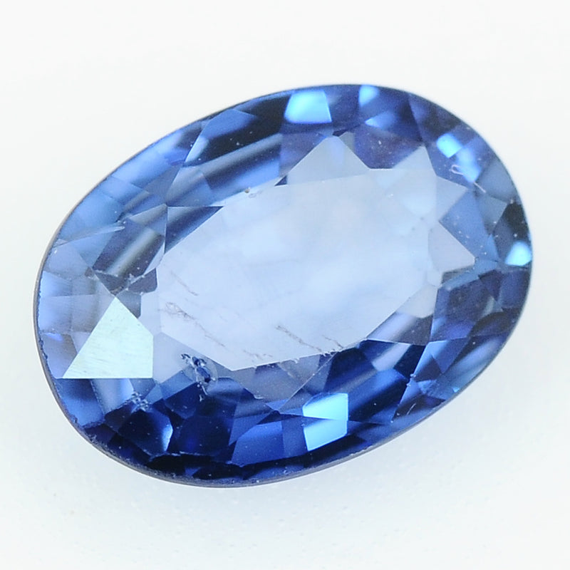 1 pcs Sapphire  - 0.88 ct - Oval - Vivid/Deep Blue