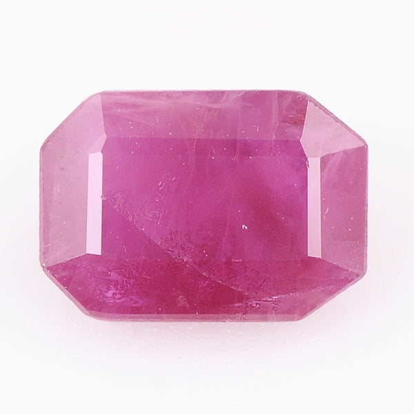1 pcs Ruby  - 1.13 ct - Octagon - Deep Red