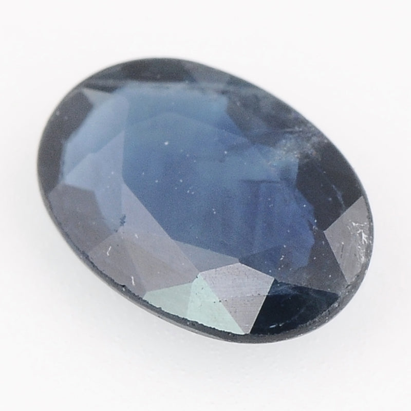 1 pcs Sapphire  - 0.77 ct - Oval - Deep Blue (Grayish)