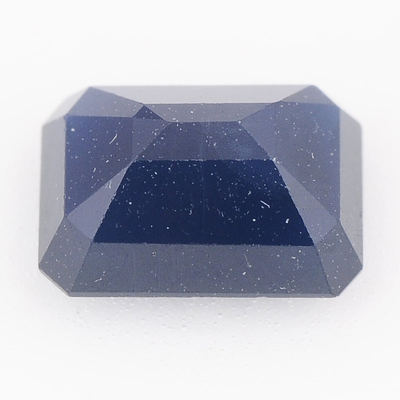 1 pcs Sapphire  - 2 ct - Octagon - Deep/Dark Blue