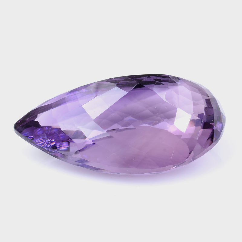 1 pcs Amethyst  - 52.87 ct - Pear - Intense Purple