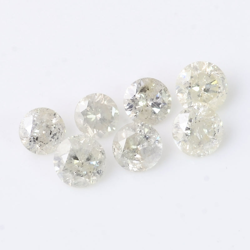 7 pcs Diamond  - 1.84 ct - ROUND - White