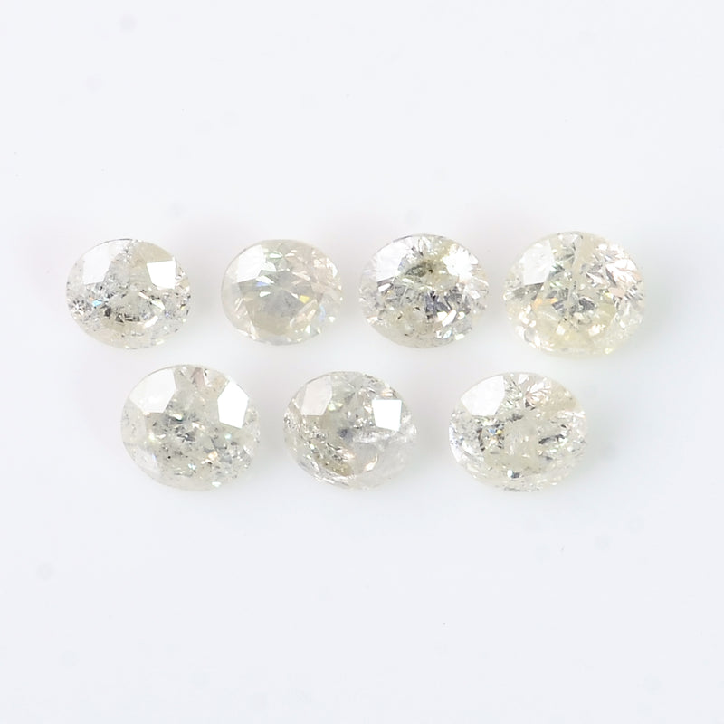 7 pcs Diamond  - 1.84 ct - ROUND - White