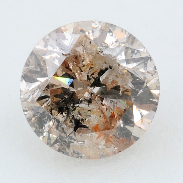1 pcs Diamond  - 0.52 ct - ROUND - Brown