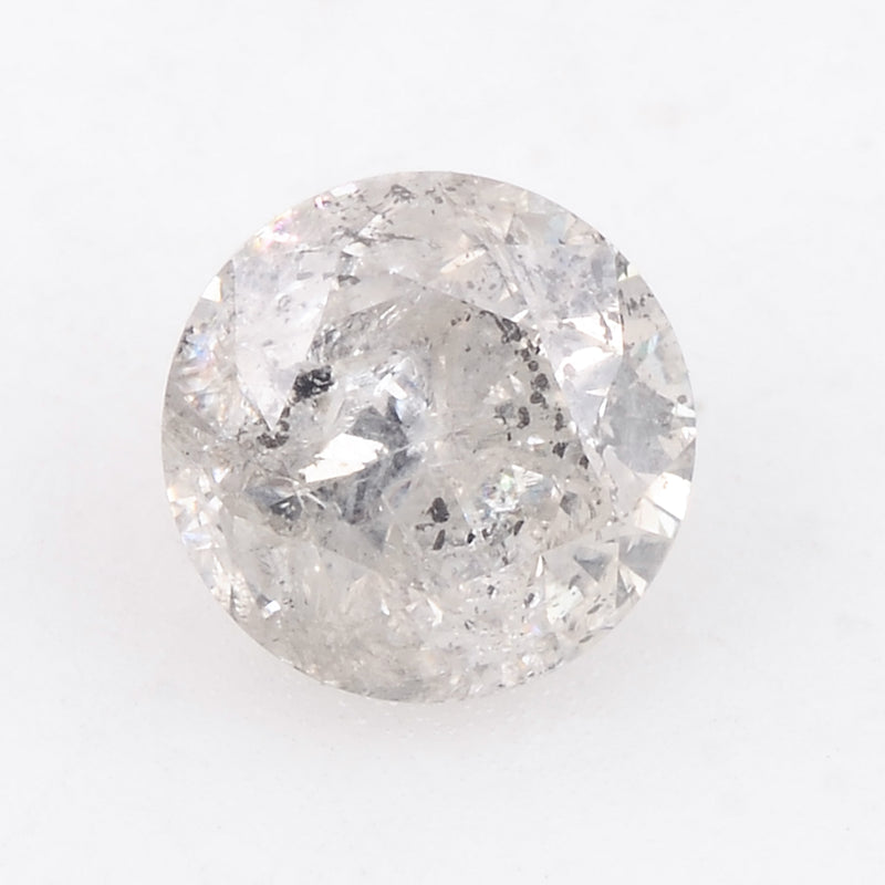 1 pcs Diamond  - 0.7 ct - ROUND - Grey