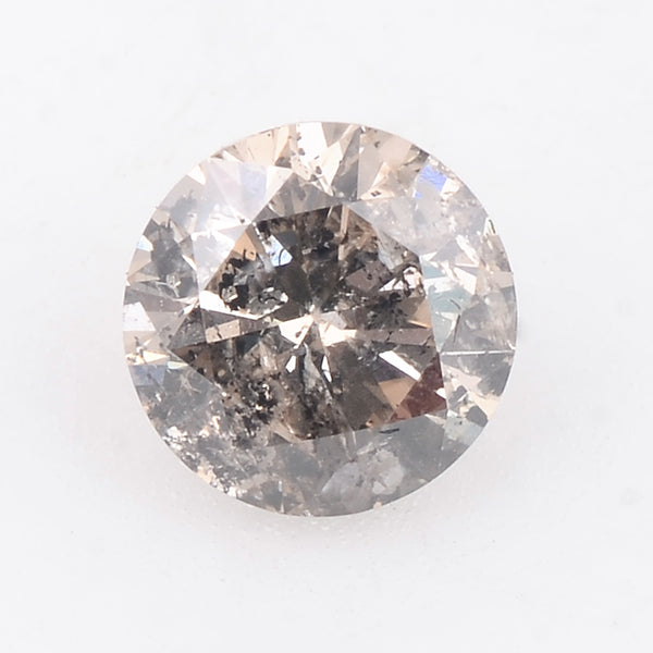 1 pcs Diamond  - 0.48 ct - ROUND - Brown