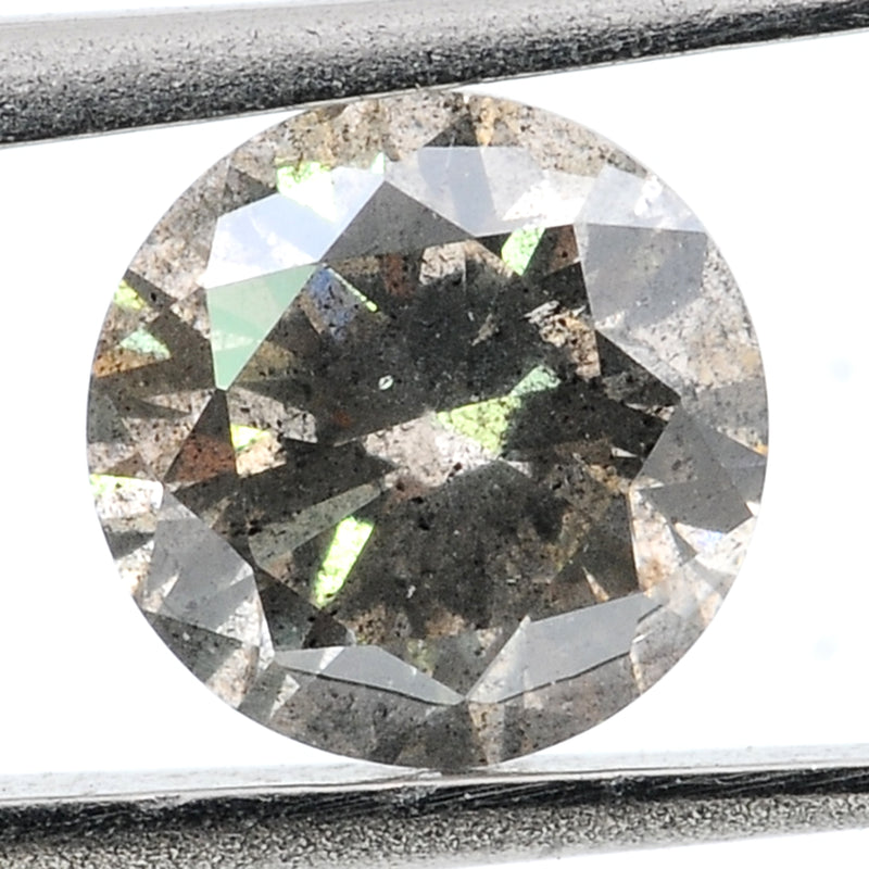 1 pcs Diamond  - 0.47 ct - ROUND - Grey