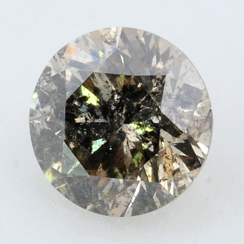 1 pcs Diamond  - 0.46 ct - ROUND - Brown