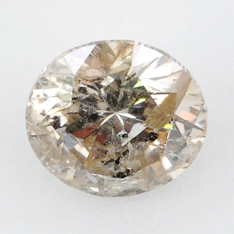 1 pcs Diamond  - 0.52 ct - ROUND - Grey