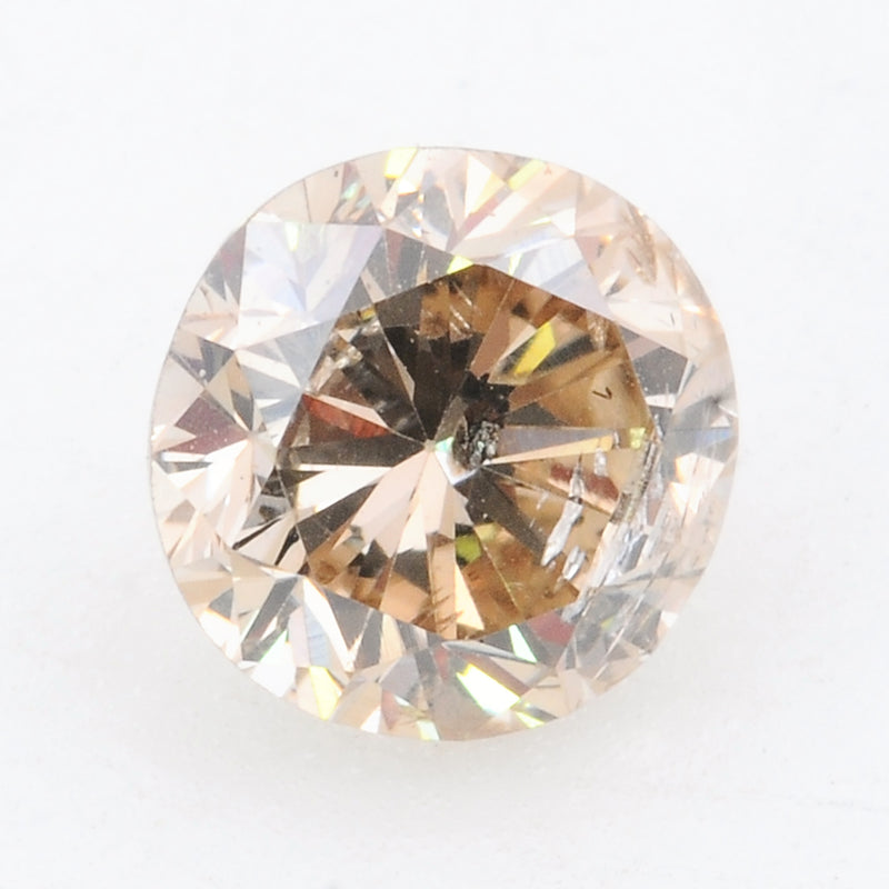 1 pcs Diamond  - 0.46 ct - ROUND - Brown