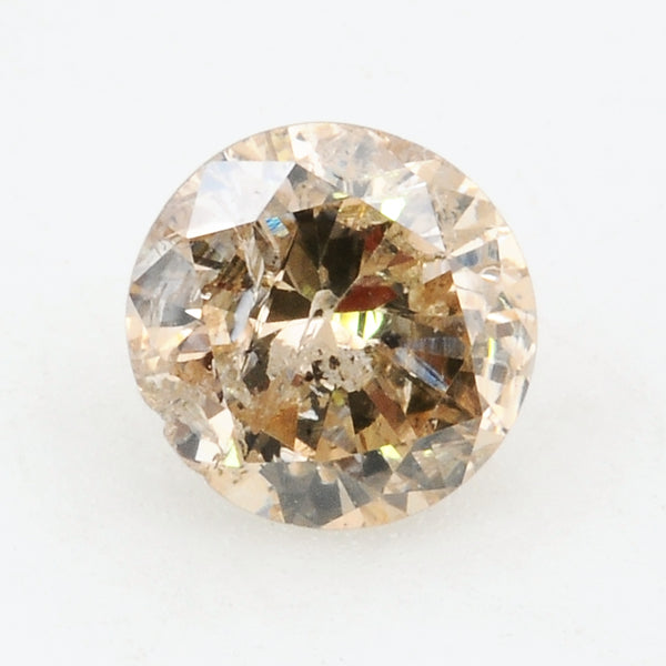 1 pcs Diamond  - 0.49 ct - ROUND - Yellow - I3