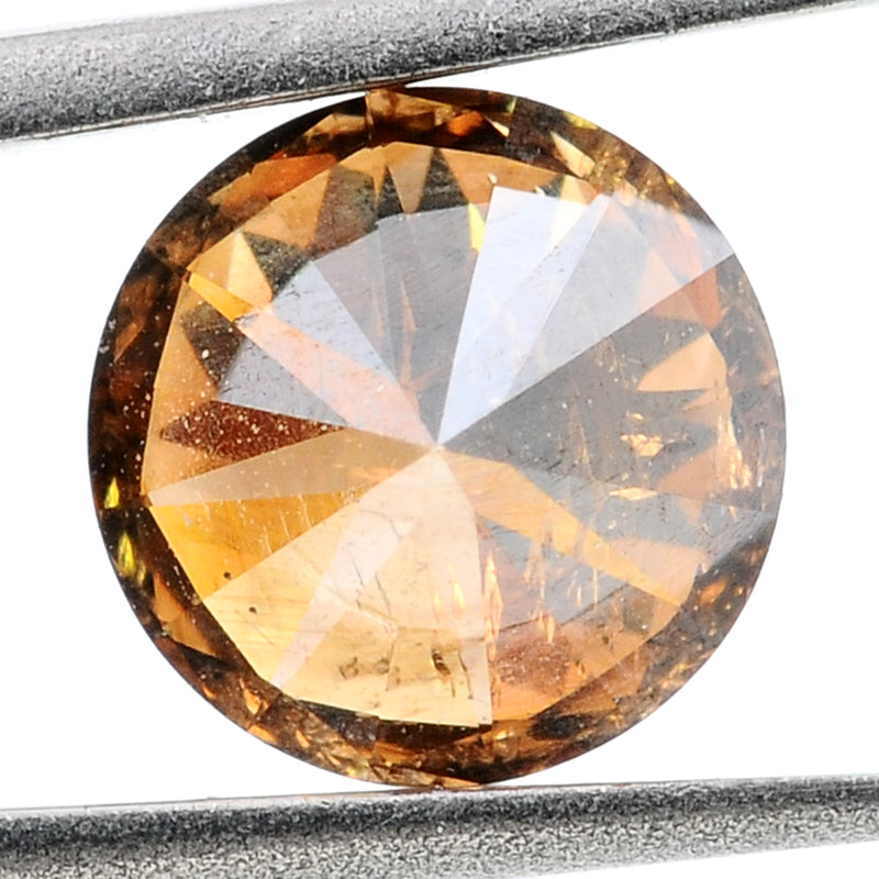 1 pcs Diamond  - 0.62 ct - ROUND - Brown - SI3