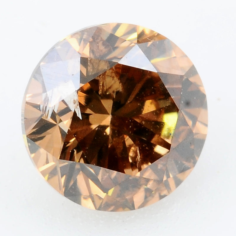 1 pcs Diamond  - 0.52 ct - ROUND - Brown - I1