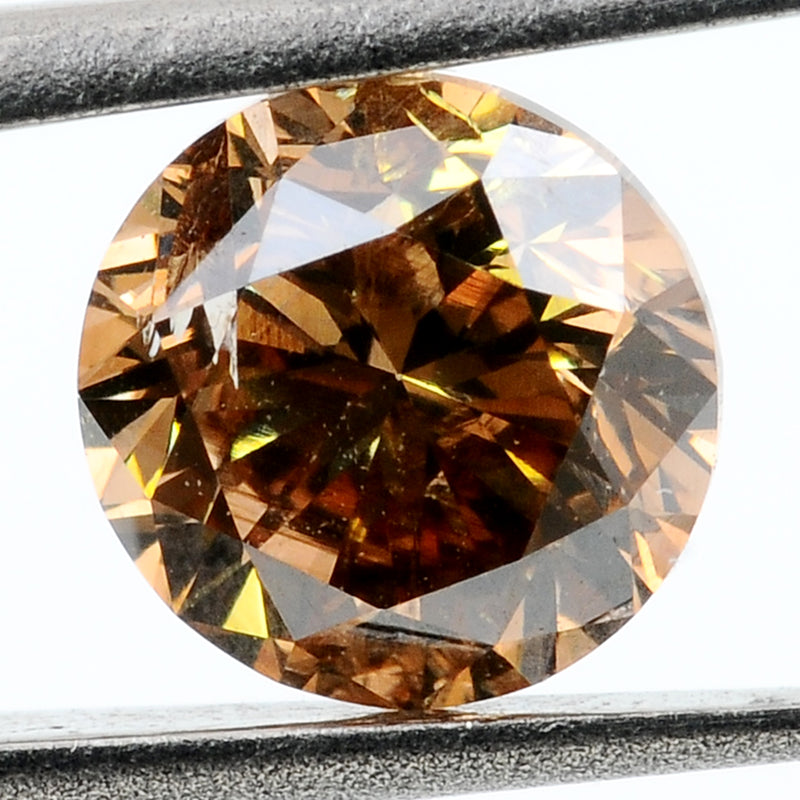1 pcs Diamond  - 0.52 ct - ROUND - Brown - I1
