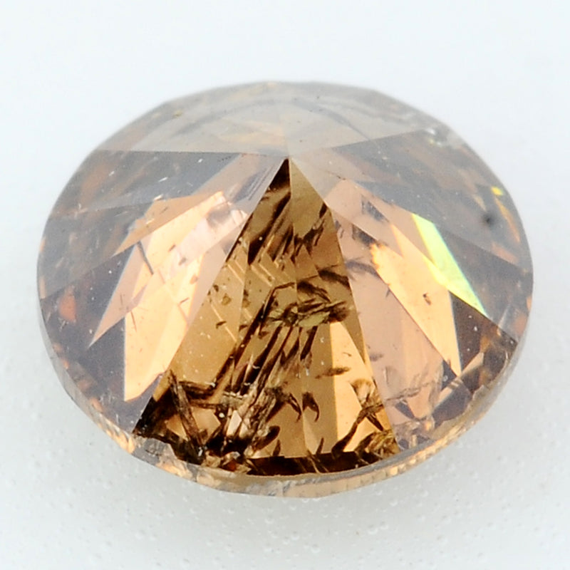 1 pcs Diamond  - 0.51 ct - ROUND - Brown - I2