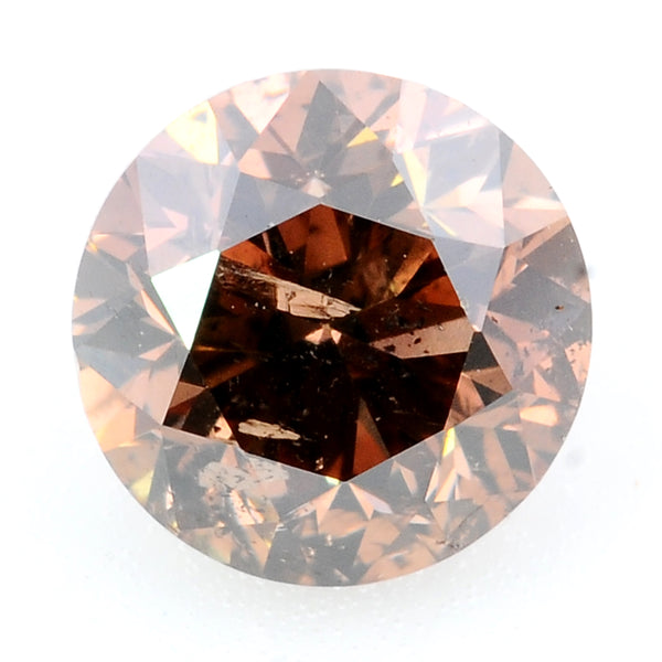 1 pcs Diamond  - 0.5 ct - ROUND - Brown - I1