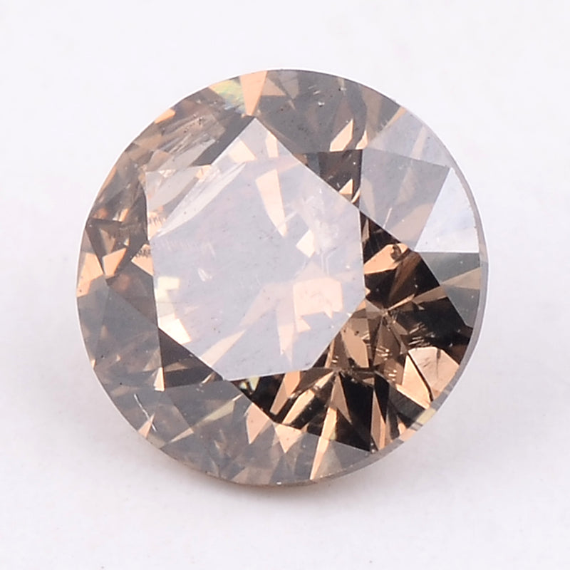 1 pcs Diamond  - 0.5 ct - ROUND - Brown - SI3