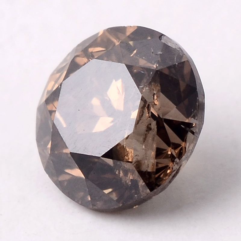 1 pcs Diamond  - 0.53 ct - ROUND - Brown - I2