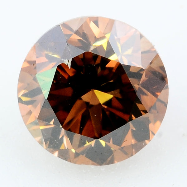 1 pcs Diamond  - 0.5 ct - ROUND - Brown - SI2