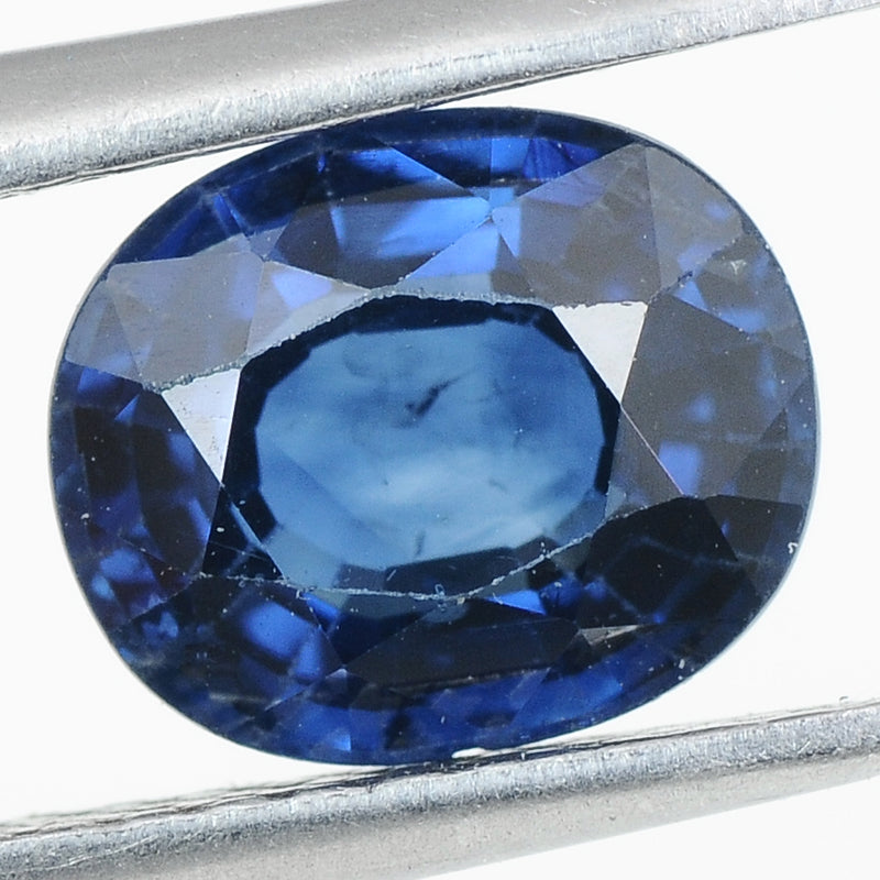 1 pcs Sapphire  - 1.64 ct - Cushion - Deep Blue