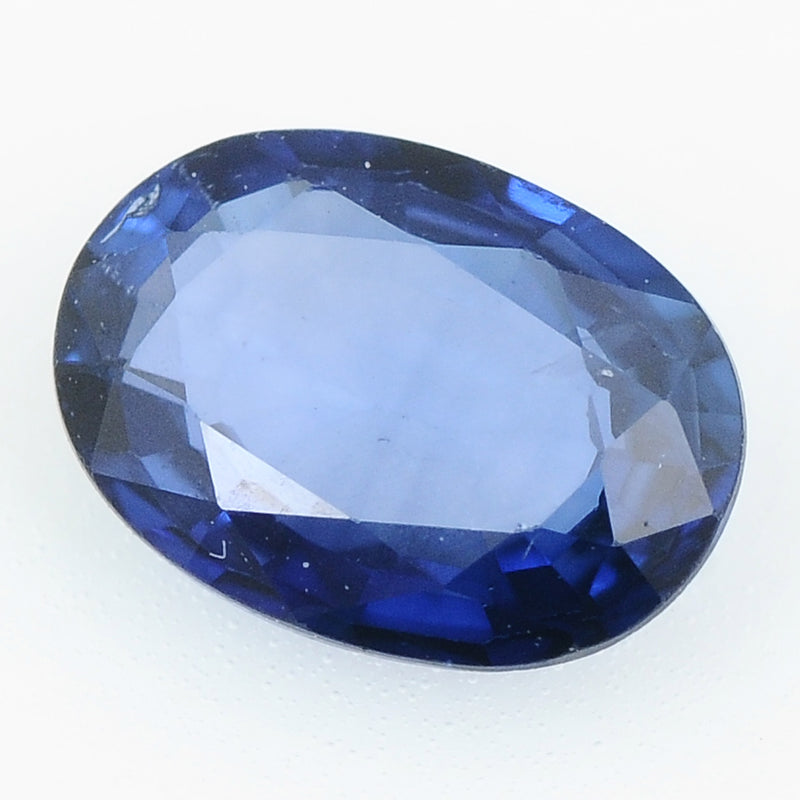 1 pcs Sapphire  - 0.85 ct - Oval - Deep Blue