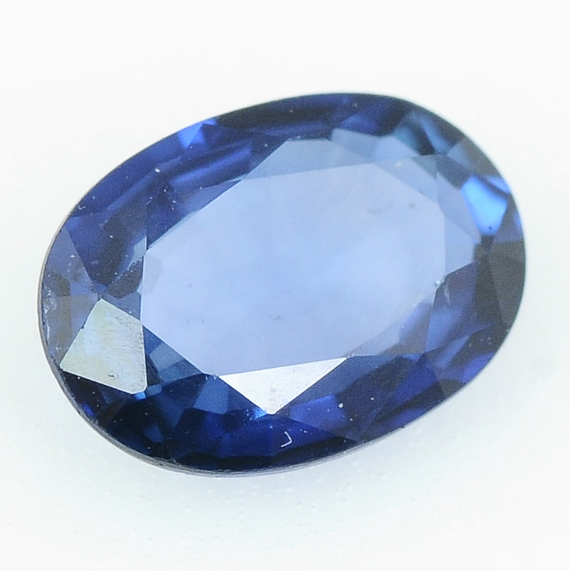 1 pcs Sapphire  - 0.85 ct - Oval - Deep Blue