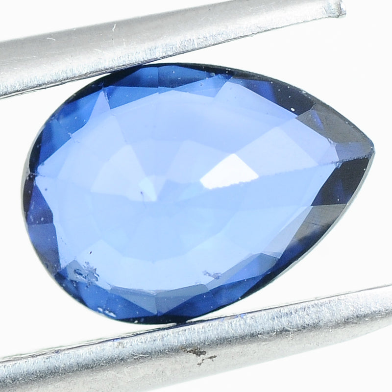 1 pcs Sapphire  - 0.77 ct - Pear - Vivid/Deep Blue