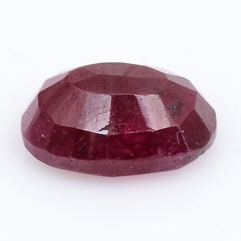 1 pcs Ruby  - 1.21 ct - Oval - Deep Red