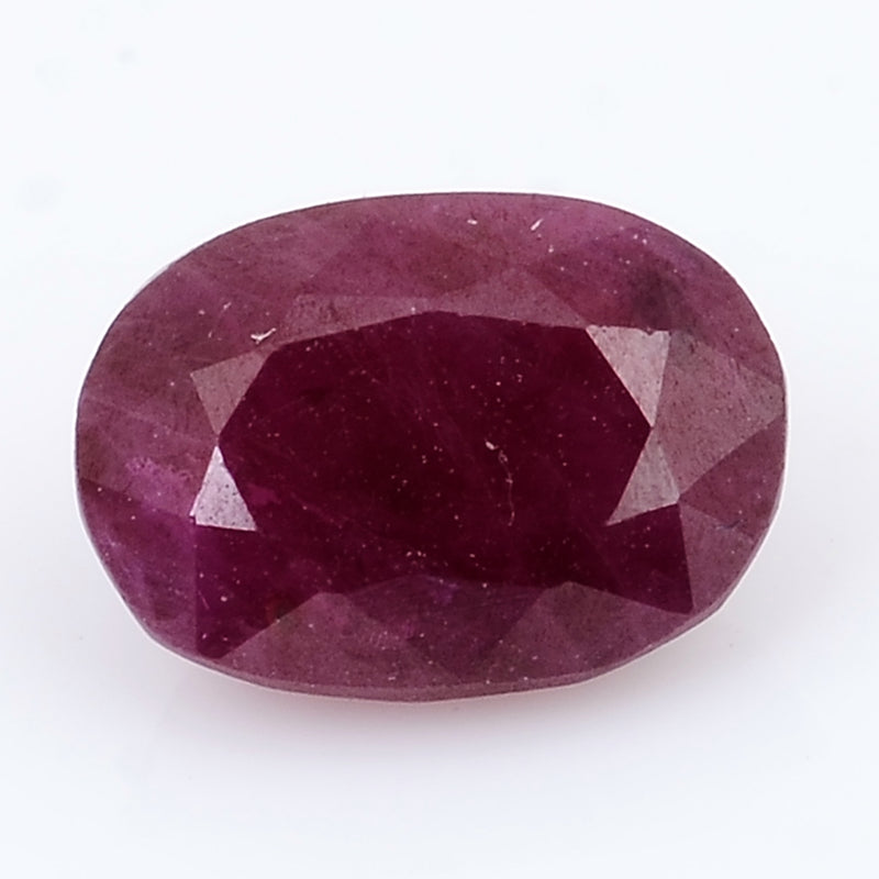 1 pcs Ruby  - 1.07 ct - Oval - Deep Red