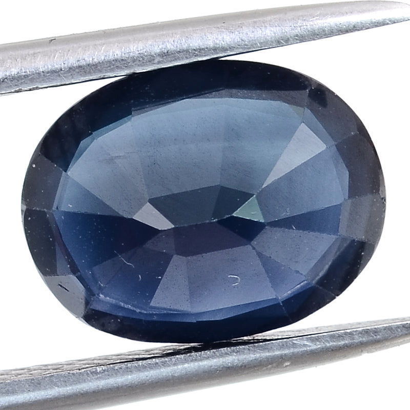 1 pcs Sapphire  - 2.34 ct - Oval - Deep/Dark Blue