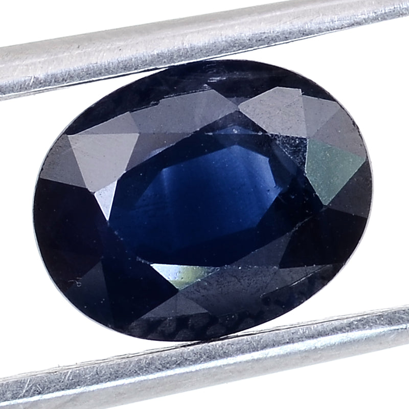 1 pcs Sapphire  - 2.94 ct - Oval - Deep/Dark Blue