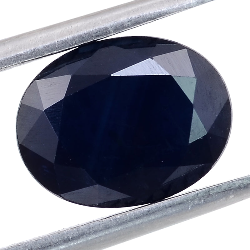 1 pcs Sapphire  - 2.22 ct - Oval - Dark Blue