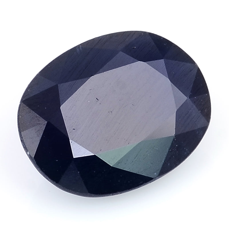 1 pcs Sapphire  - 2.08 ct - Oval - Deep/Dark Blue