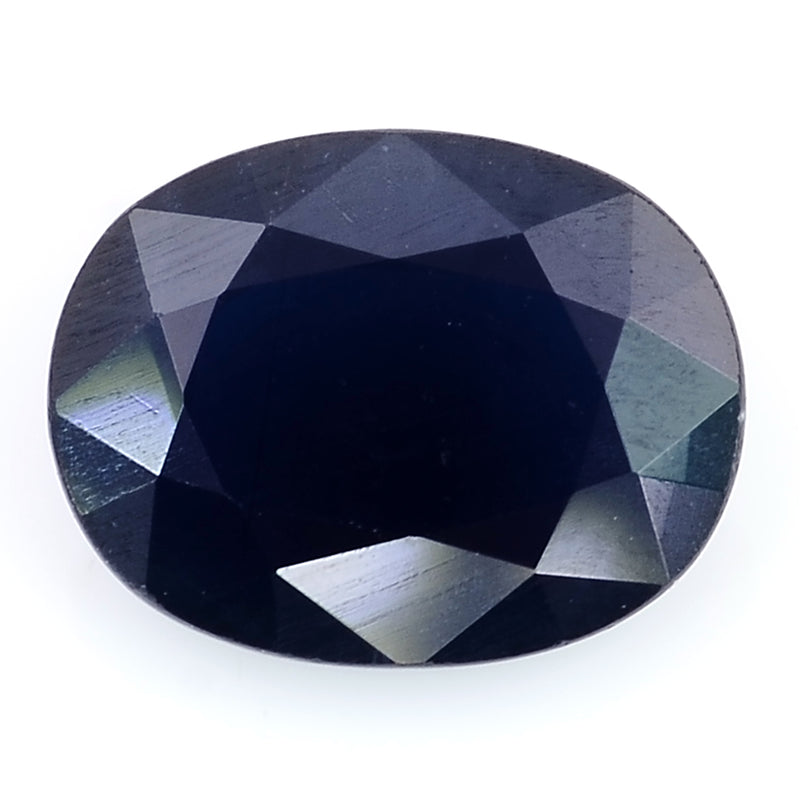 1 pcs Sapphire  - 2.08 ct - Oval - Deep/Dark Blue