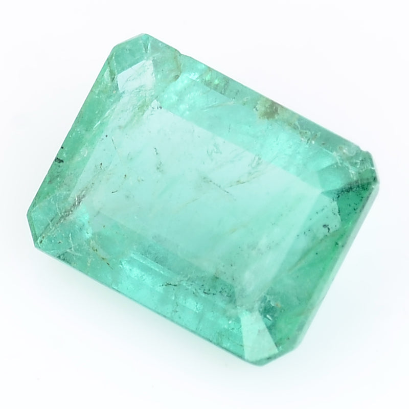 1 pcs Emerald  - 1.27 ct - Octagon - Intense Green