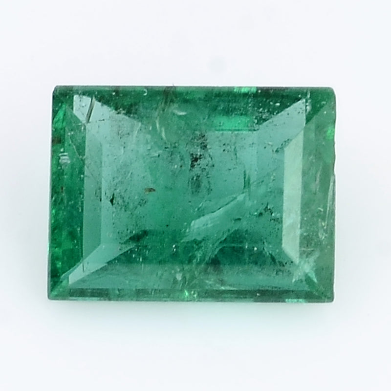 1 pcs Emerald  - 0.71 ct - Rectangle - Intense Green