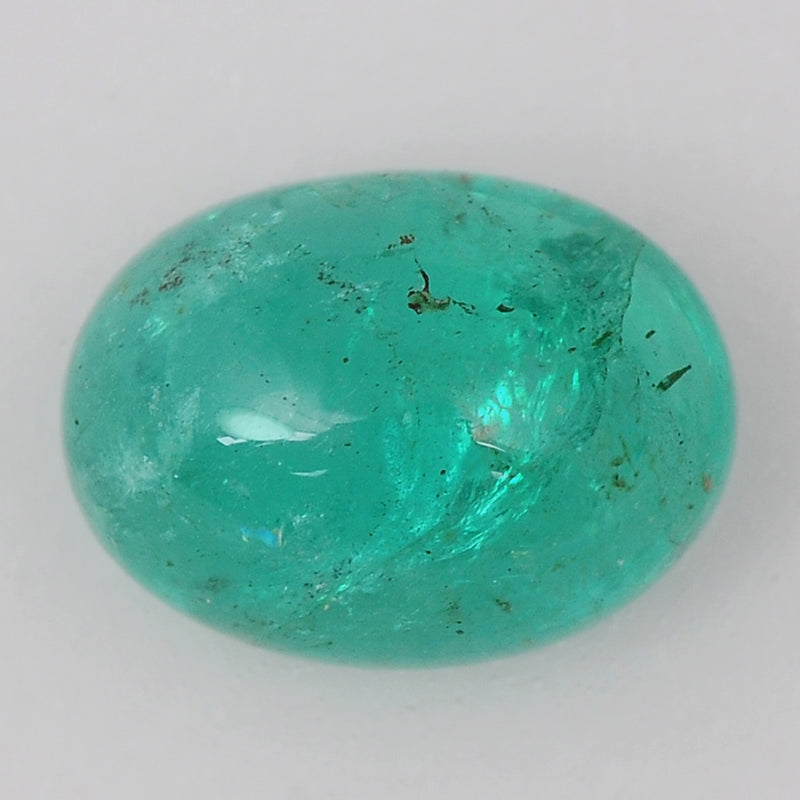 1 pcs Emerald  - 1.58 ct - Oval - ntense Green