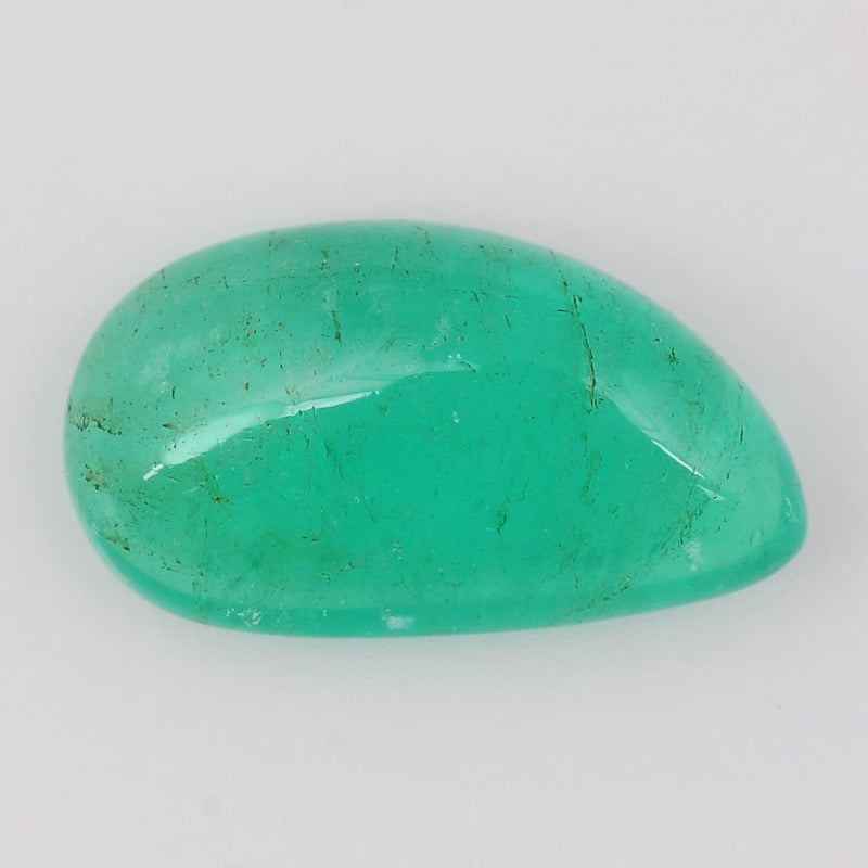 1 pcs Emerald  - 3.85 ct - Pear - Intense Green
