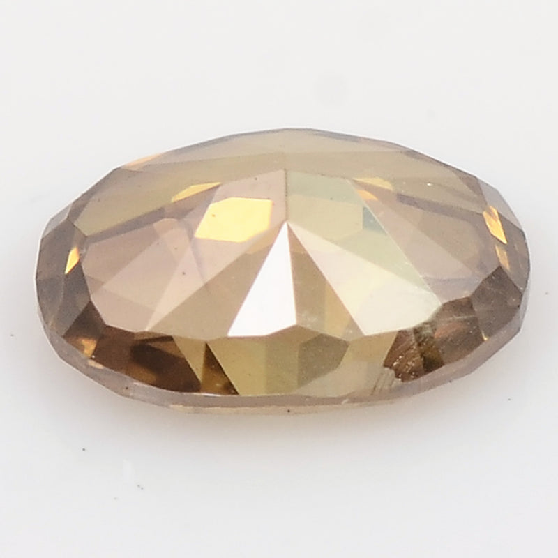 1 pcs Diamond  - 0.25 ct - Oval - Fancy Deep Yellowish Brown - I1