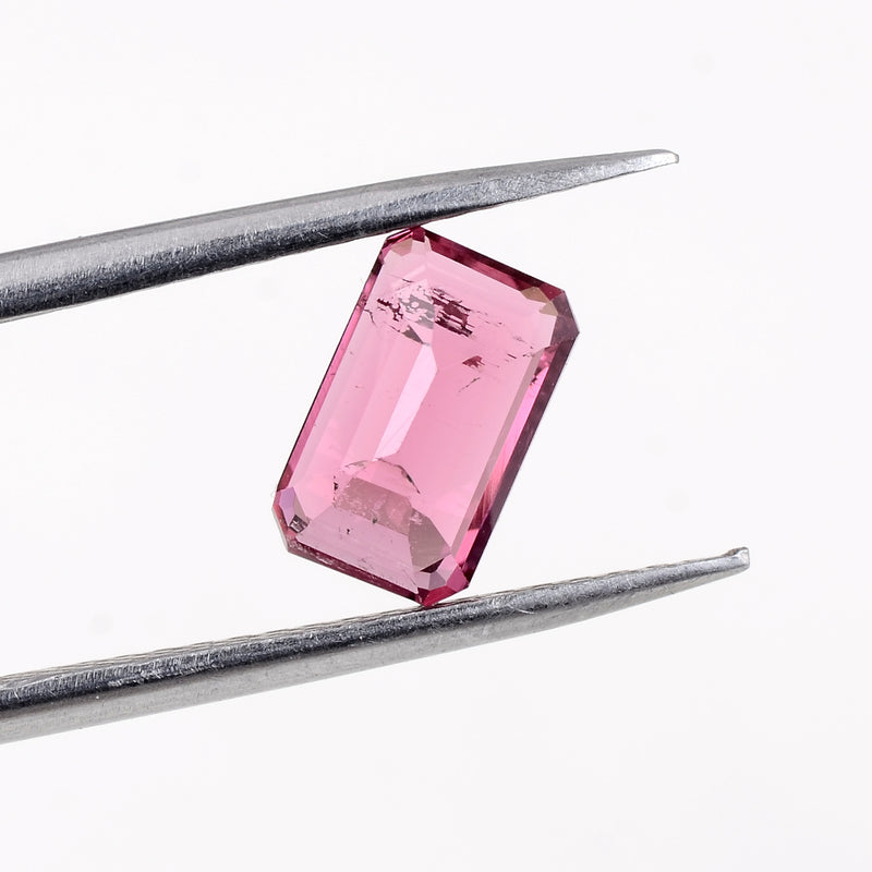 0.98 Carat Pink Color Octagon Tourmaline Gemstone
